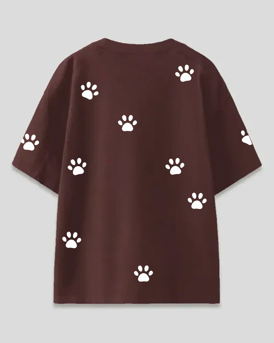 Brown Paw Oversized T-Shirt
