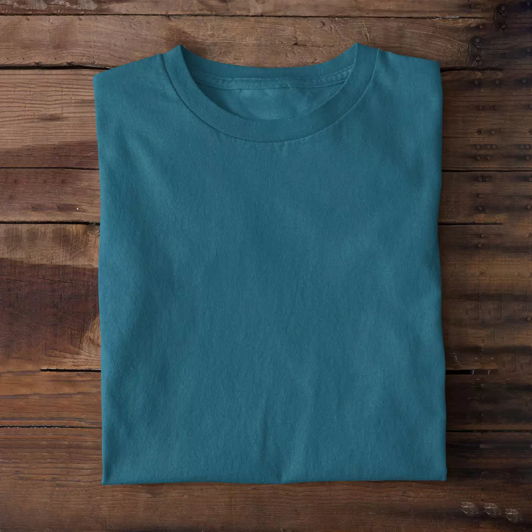 Petrol Blue Plain T-Shirt