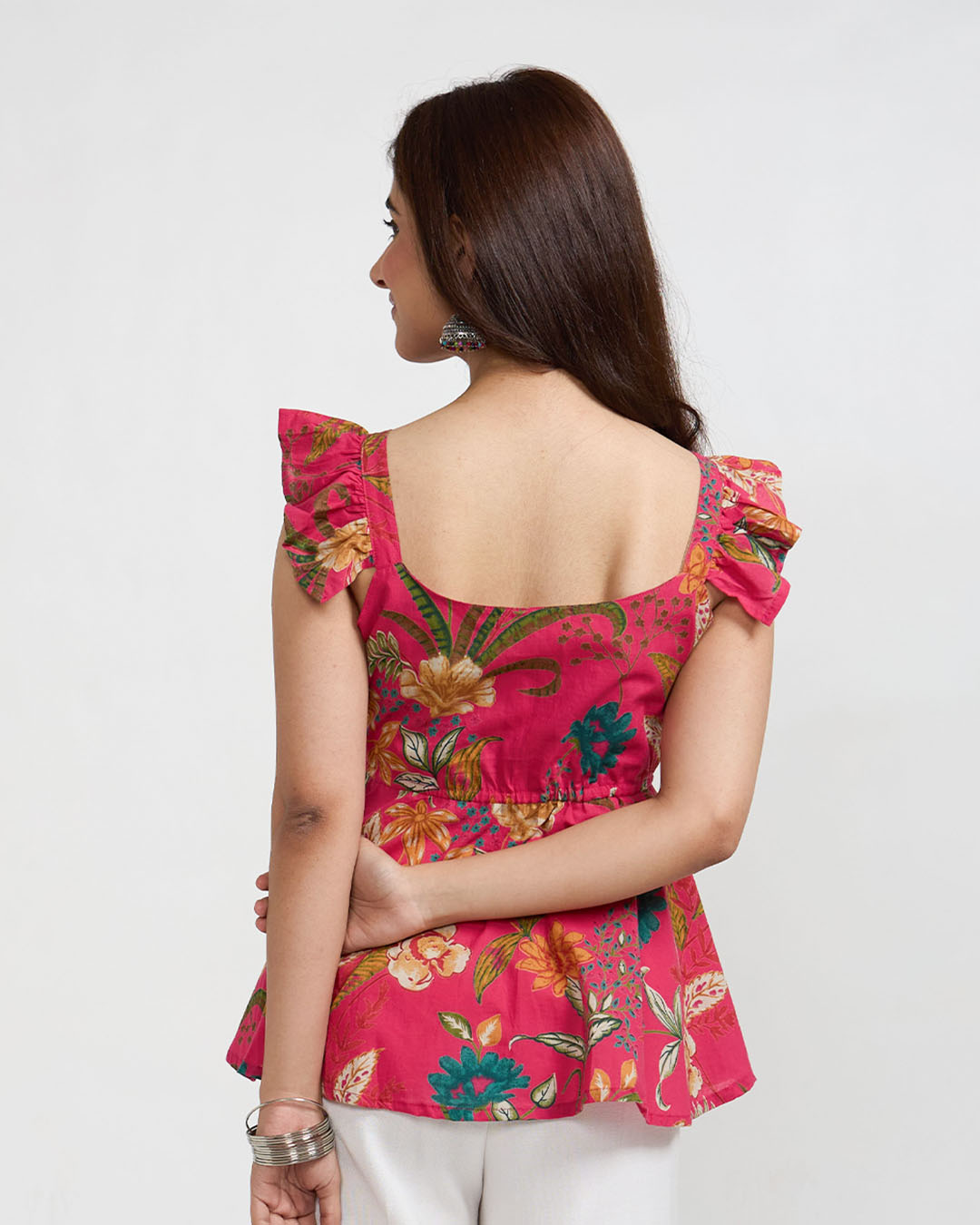 Pink Ella Ruffle Top