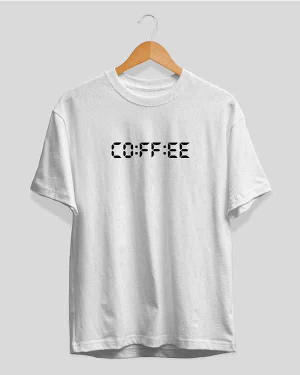 White Coffee O Clock T-Shirt for Women Online In India | Dky