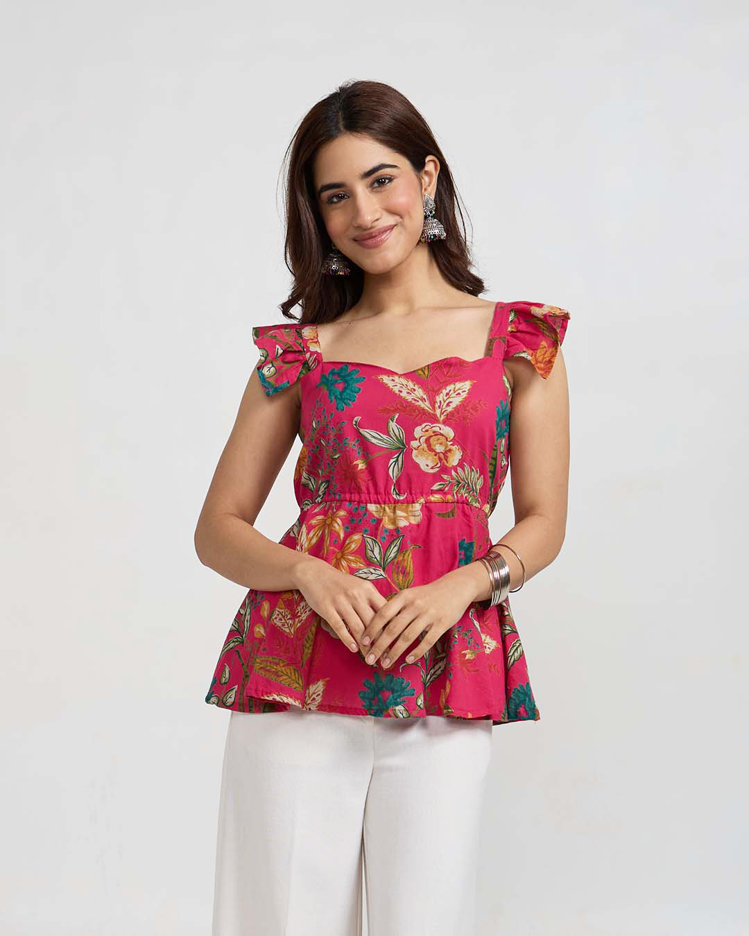 Pink Ella Ruffle Top