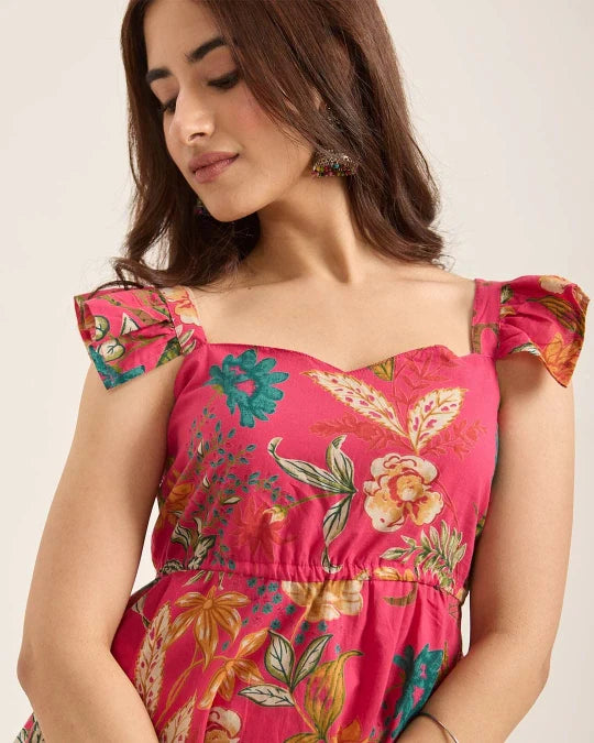 Pink Ella Ruffle Top