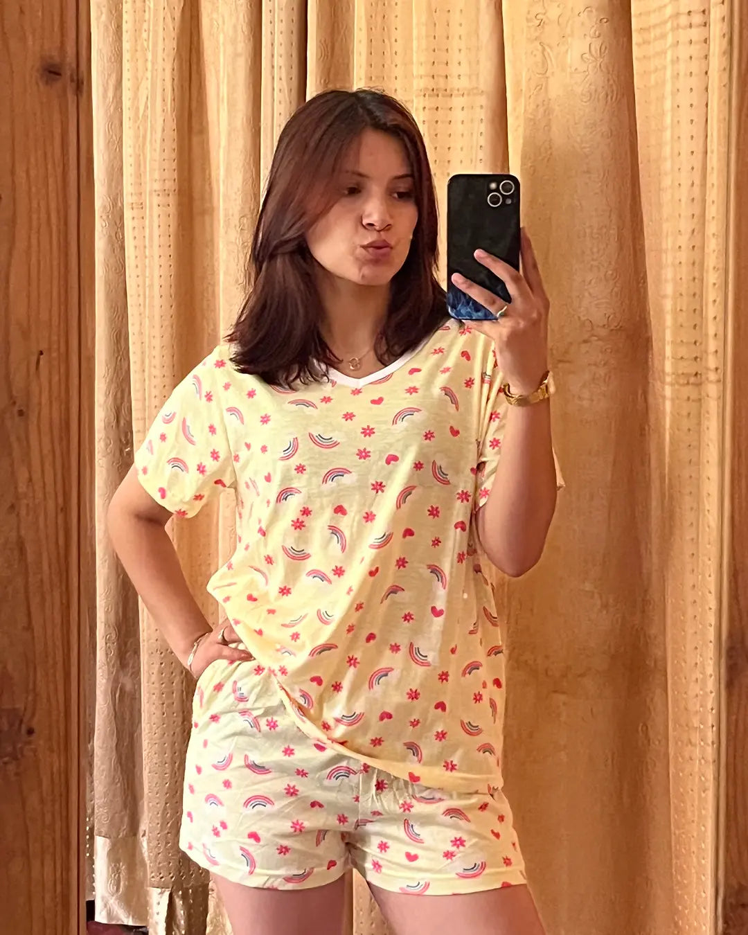Rainbow Dream Cotton Shorts Set