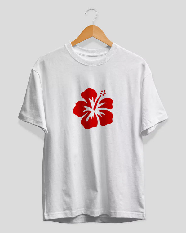 Red Hibiscus T-Shirt for Women Online In India | Dky