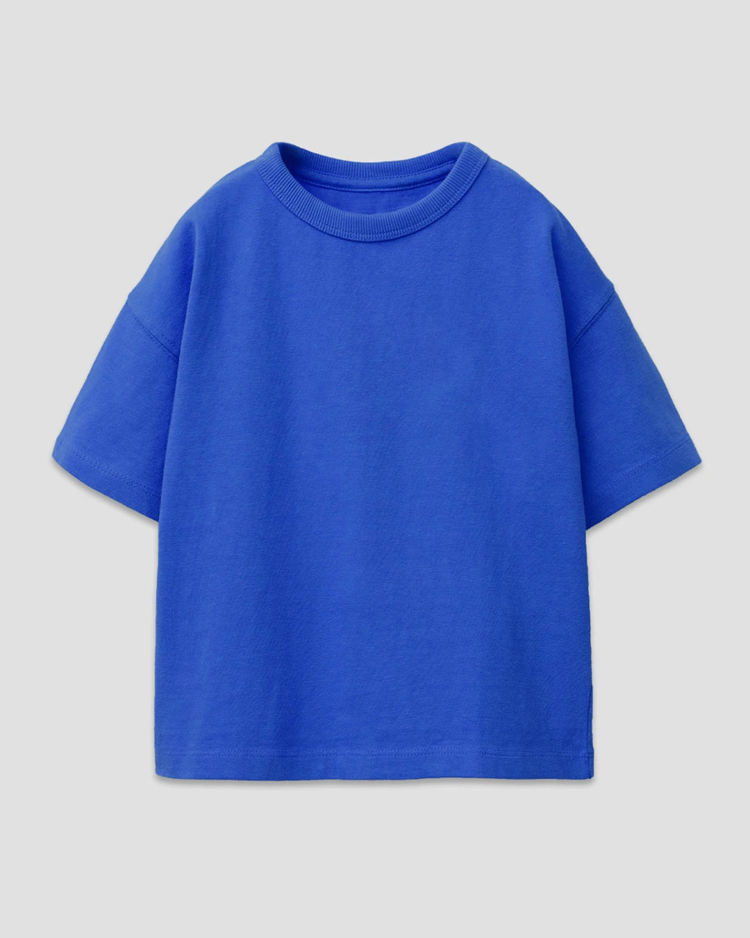 Royal Blue Plain Boxy Oversized T-Shirt
