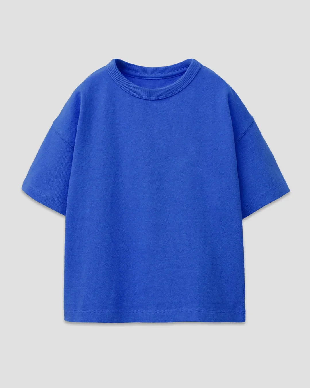 Royal Blue Plain Boxy Oversized T-Shirt