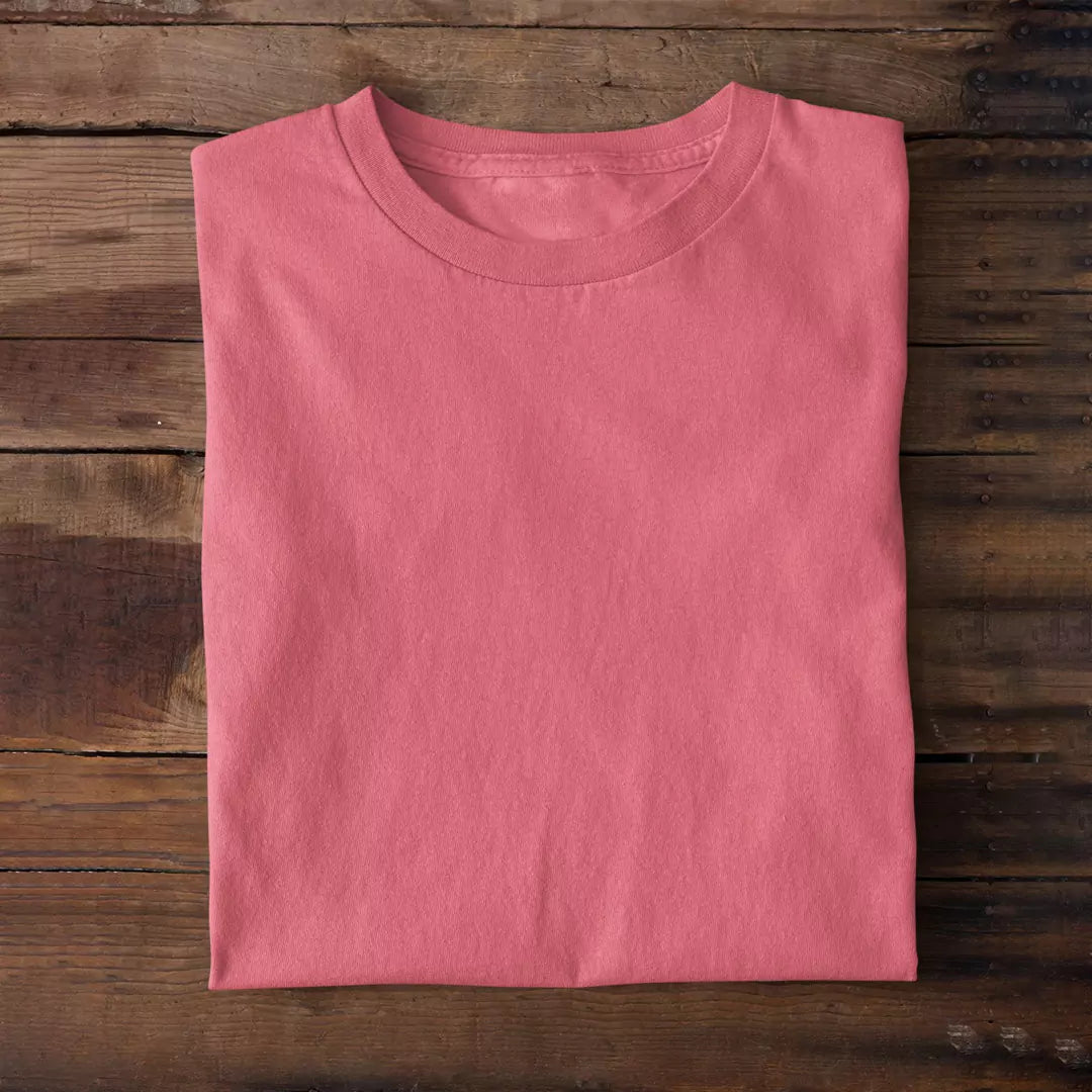 Salmon Pink Plain T-Shirt