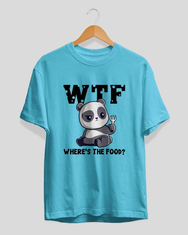 Lovedky, Where's the food, Sky blue, tshirt, 100% cotton, graphic tee, unisex tee