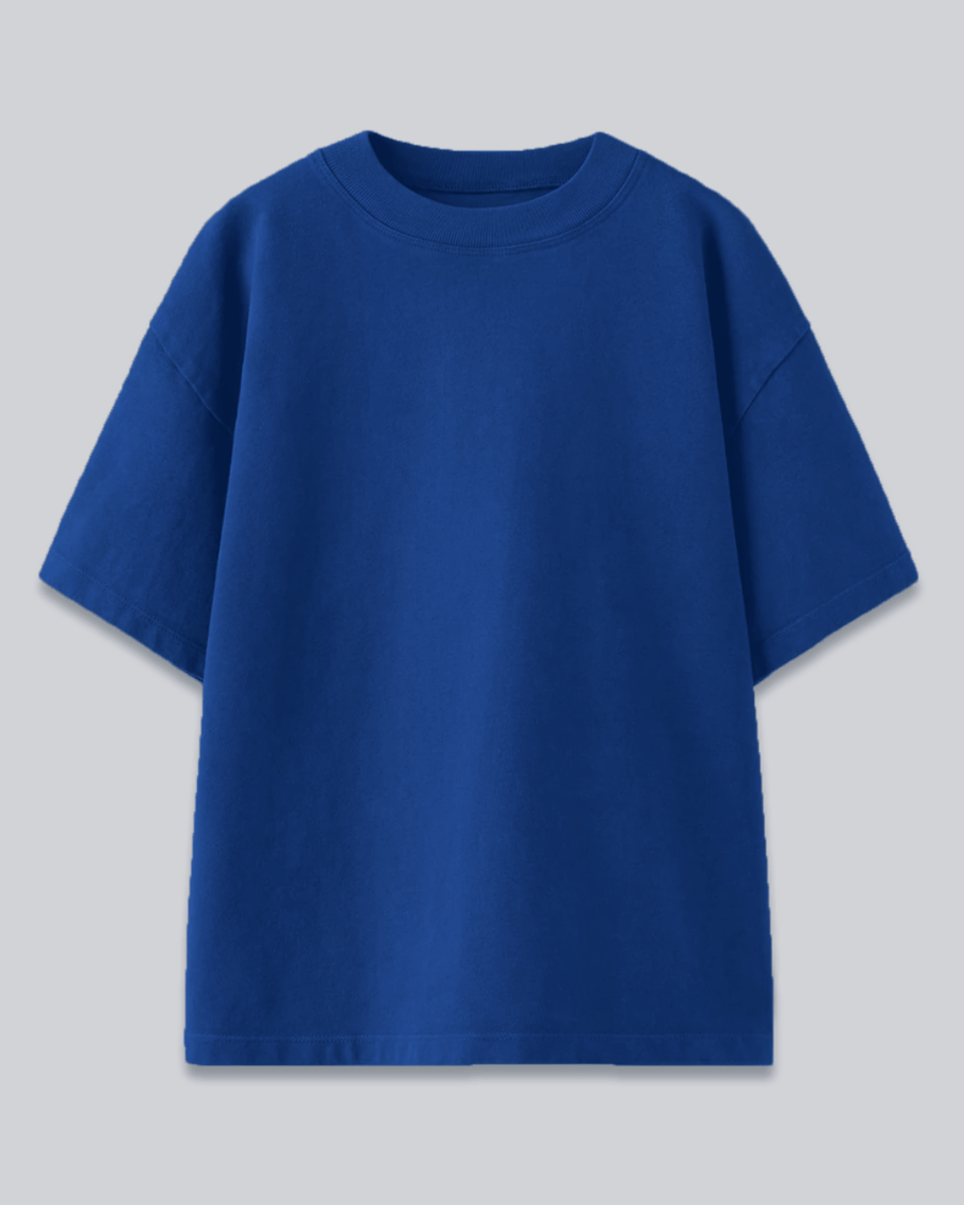 Arlo RB Turn My Feelings Off Oversized T-Shirt – blue 100% cotton oversized tee shown in flat lay