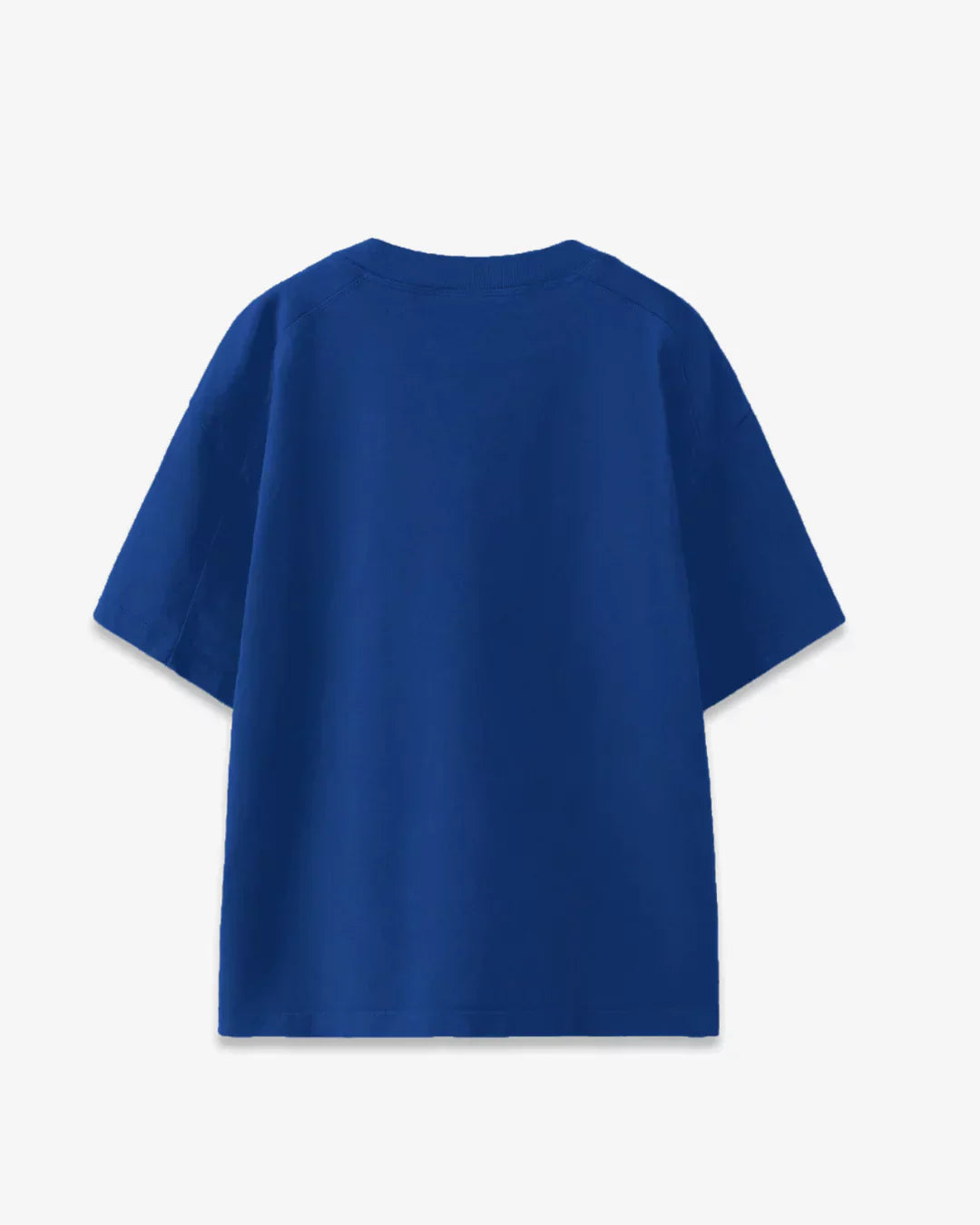 Arlo Shoot Your Shot Oversized T-Shirt - royal blue, oversized fit, plain solid color, shown in flat lay
