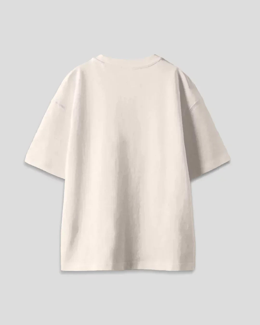 Arlo Sunkissed Oversized T-Shirt - cream cotton tee, oversized fit with no graphic, shown flat lay