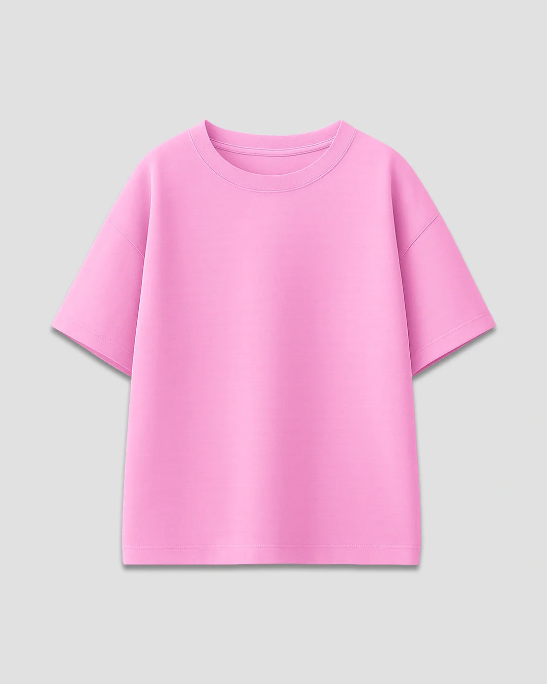 RB Baby Pink Plain Oversized T-Shirt