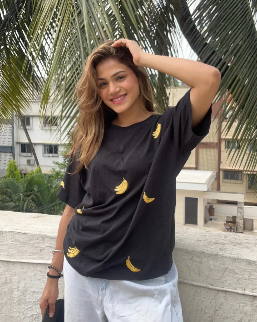 Banana Oversized T-Shirt - Shop Printed T shirt for Women Online In India | LoveDky