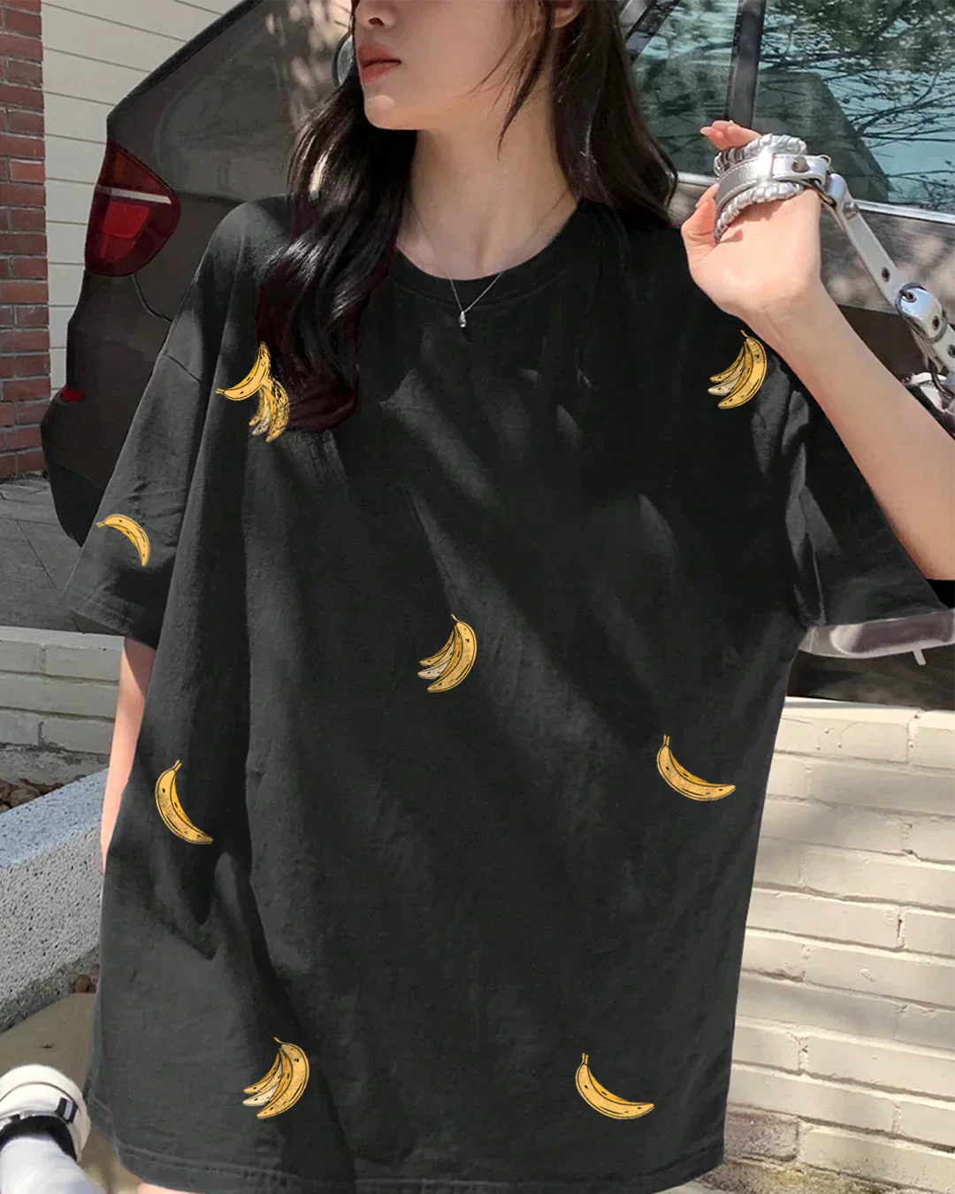 Banana Oversized T-Shirt - Shop Printed T shirt for Women Online In India | LoveDky
