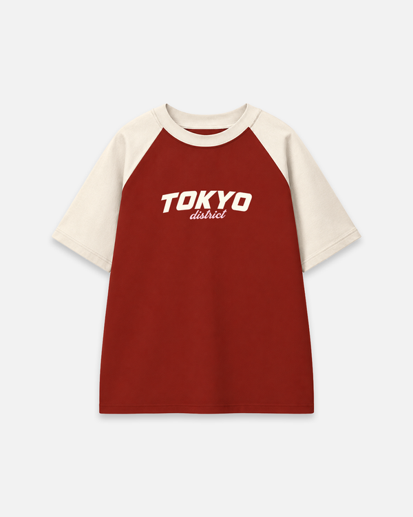 Tokyo District Raglan Oversized T-Shirt - Chest print