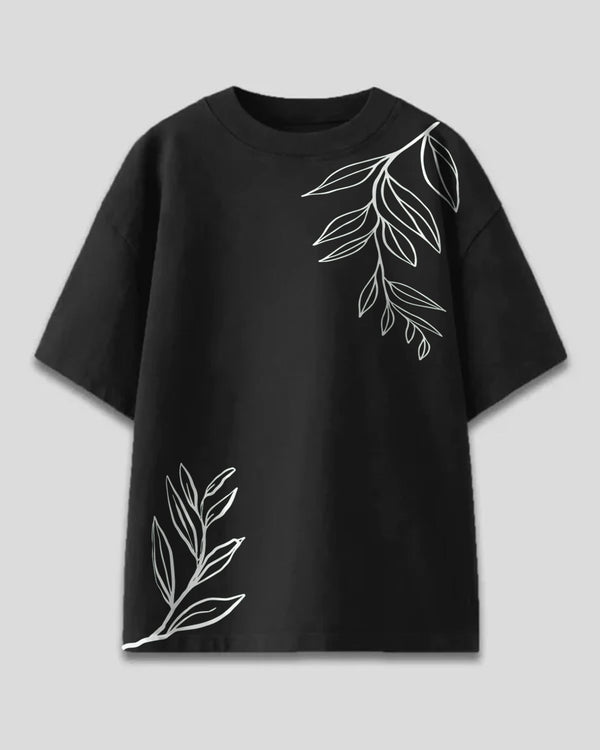 Black In The Jungle Oversized T-Shirt for Women Online In India | Dky