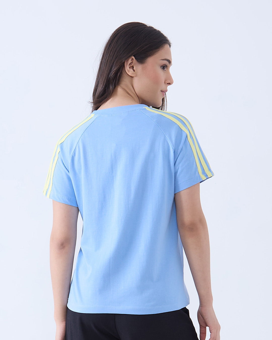 Blue Curve Plain T-Shirt