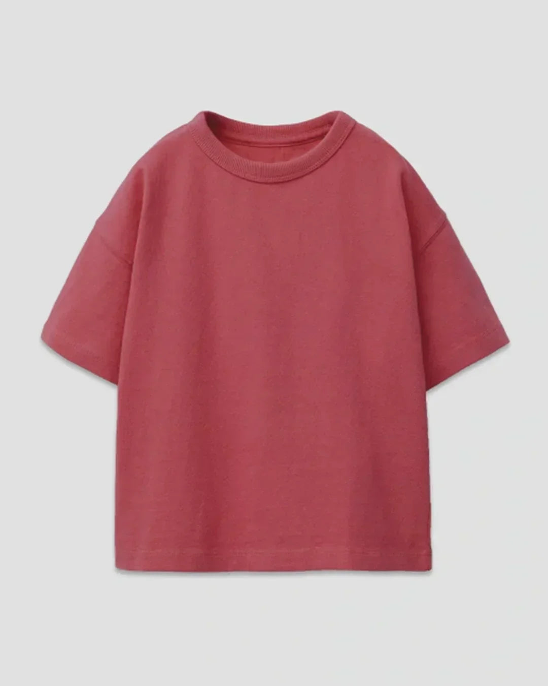Brick Plain Boxy Oversize T-Shirt for Women Online In India | Dky