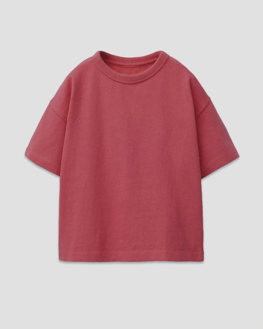 Brick Plain Boxy Oversized T-Shirt