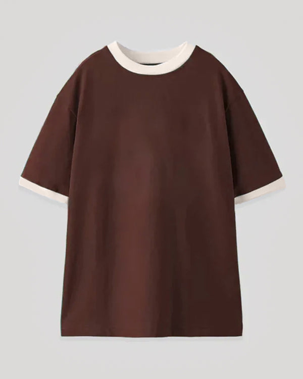 Tap Out T-Shirt - Brown & Pearl for Women Online In India | Dky
