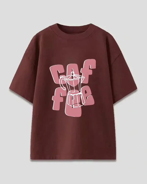 Caffeine Fix Oversized T-Shirt for Women Online In India | Dky