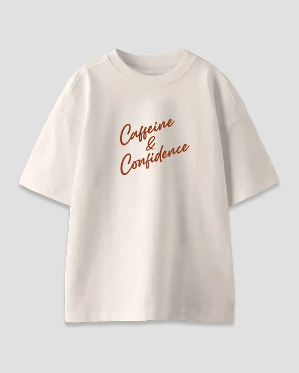 Caffeine N Confidence Oversized T-Shirt for Women Online In India | Dky