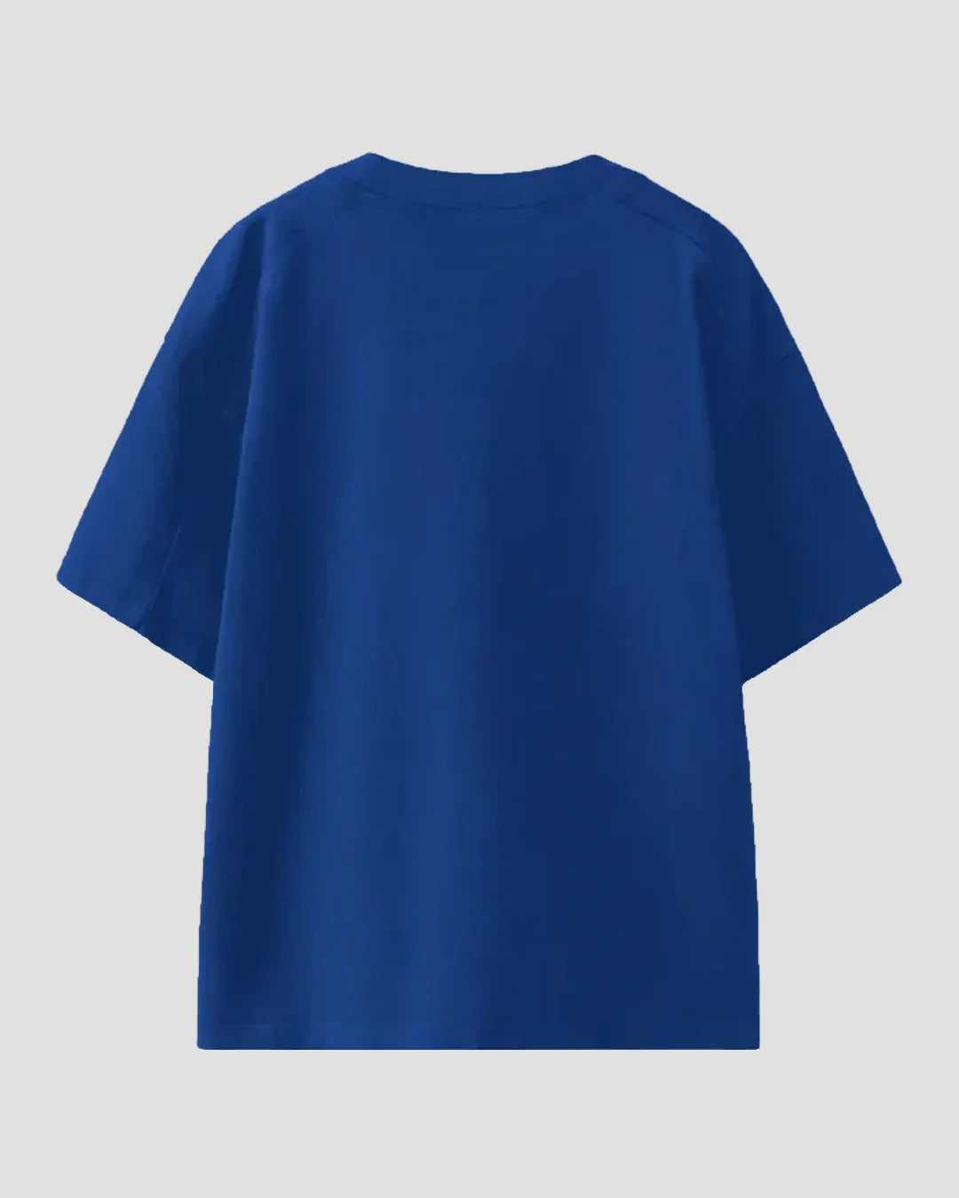 Calm Se Kaam Oversized T‑Shirt – blue DKY OS Minimal tee in 100% pure fabric, shown in flat lay