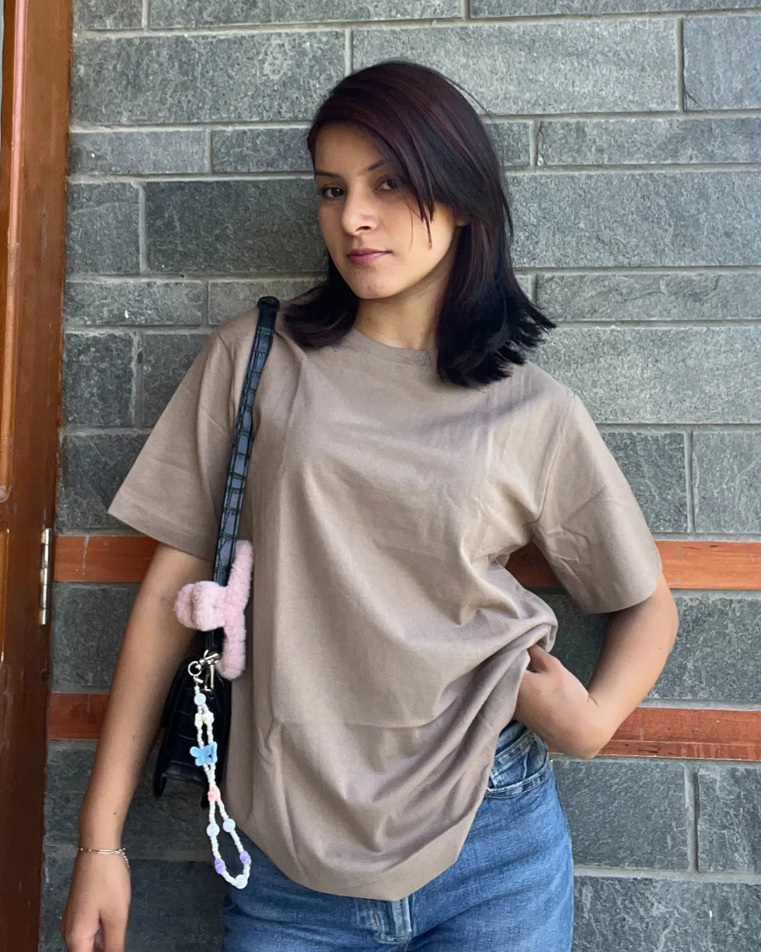 Camel Plain T-Shirt - Shop Printed T shirt for Women Online In India | LoveDky
