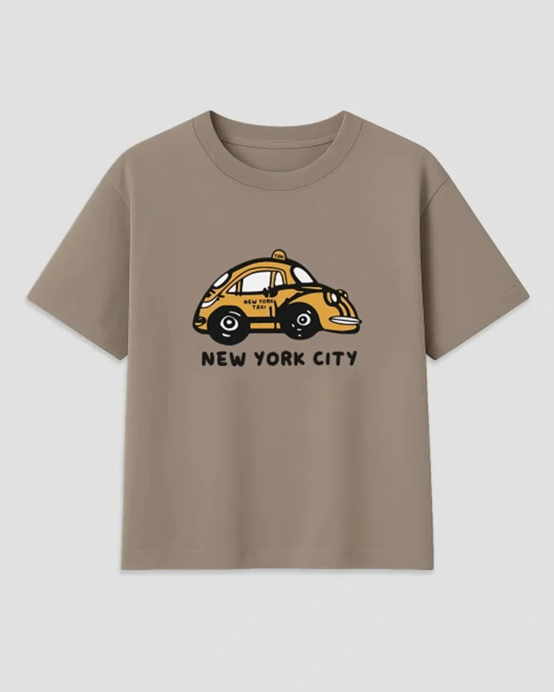 New York City Camel Boxy T-Shirt