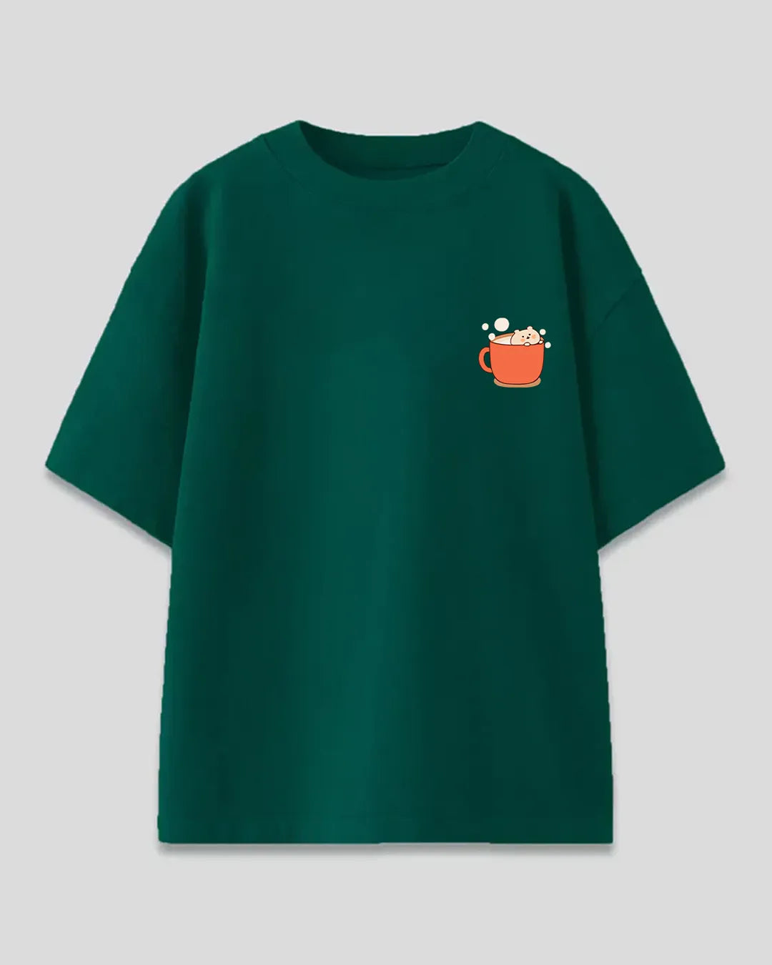 Cat In Cup Oversized T-Shirt