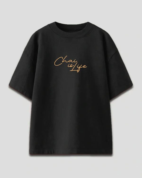 Chai is Life Oversized T-Shirt for Women Online In India | Dky
