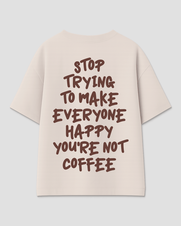 Coffee Oversized T-Shirt for Women Online In India | Dky