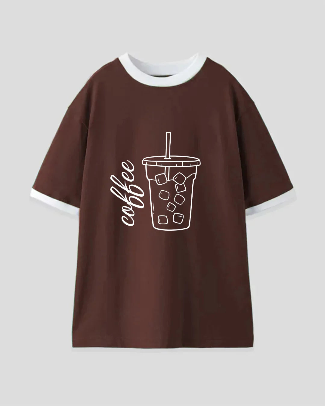 Shop Coffee Tap Out T-Shirt - Brown & White | Dky