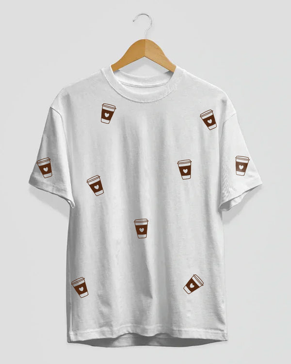 White Cappuccino T-Shirt for Women Online In India | Dky