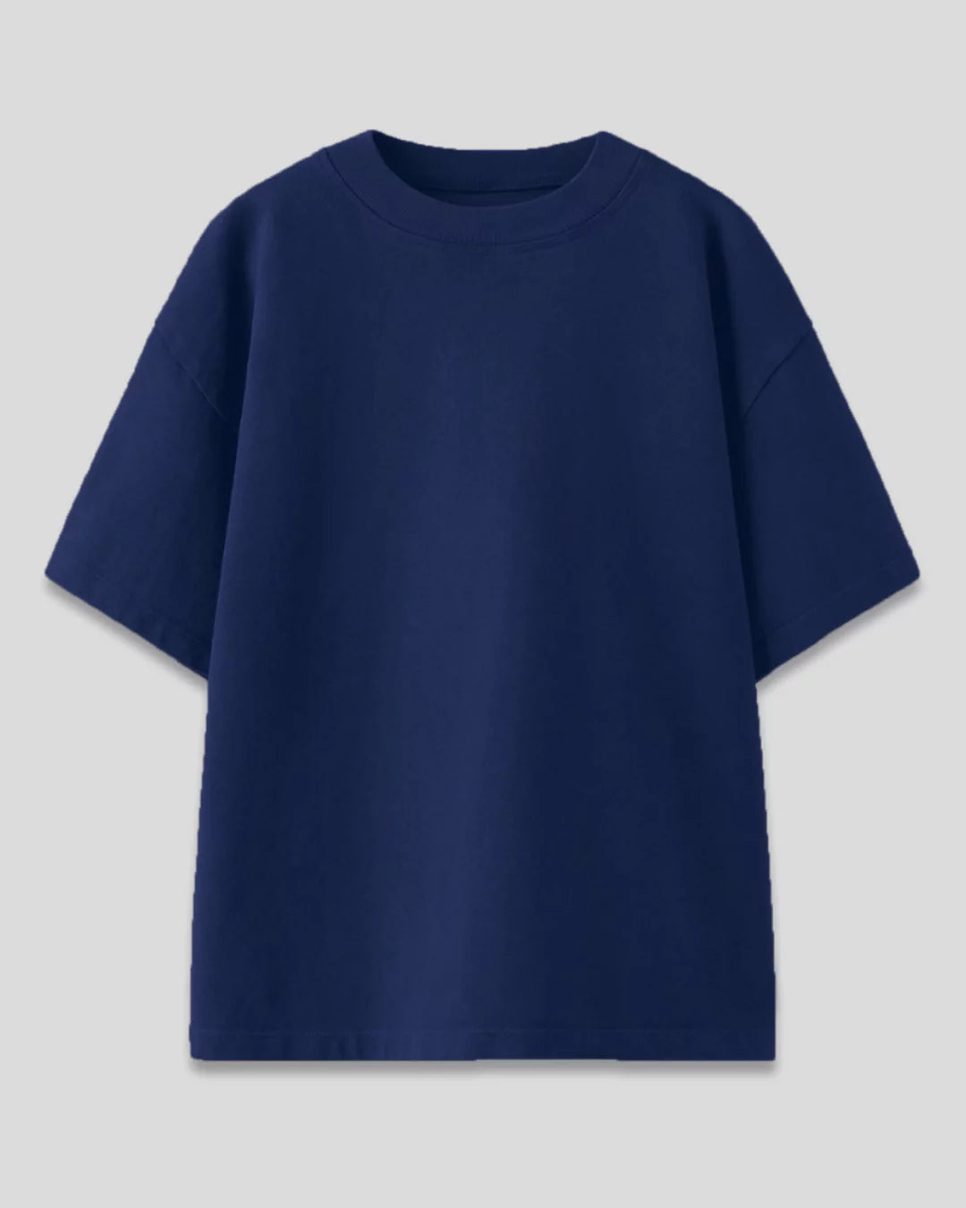 Navy Blue Plain Oversized T-Shirt