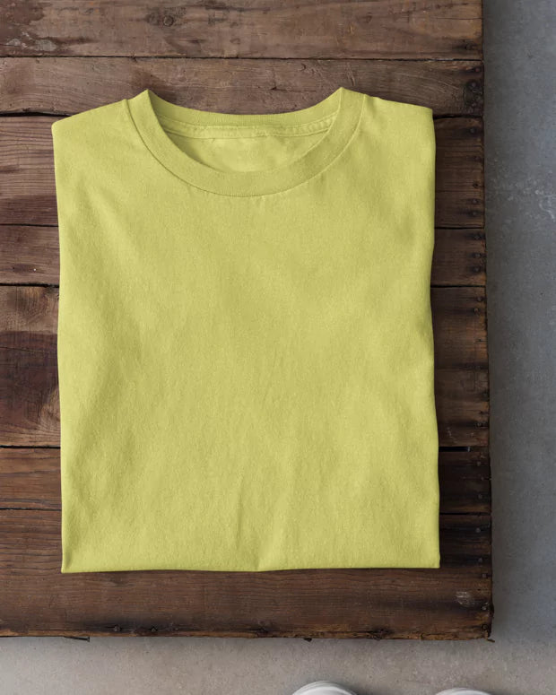 Pale Yellow Plain T-Shirt