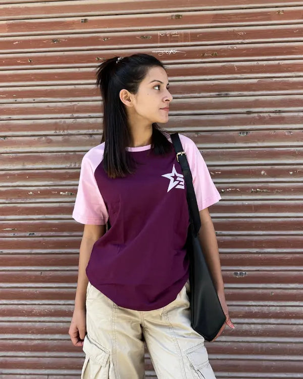 Cosmic Mulberry Raglan T-Shirt for Women Online In India | Dky