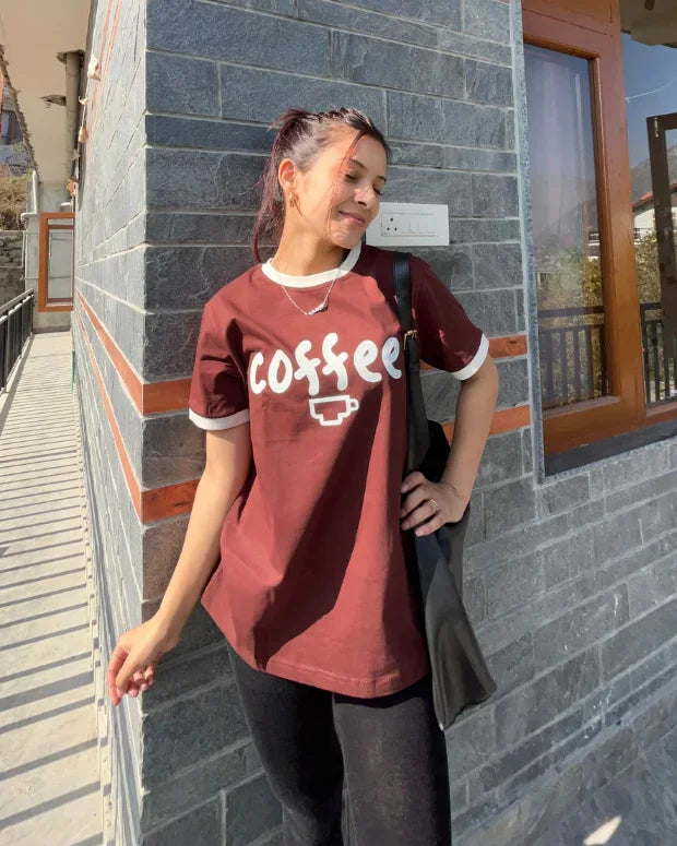 Shop Cup Of Joe Tap Out T-Shirt - Cocoa & Pearl | Dky