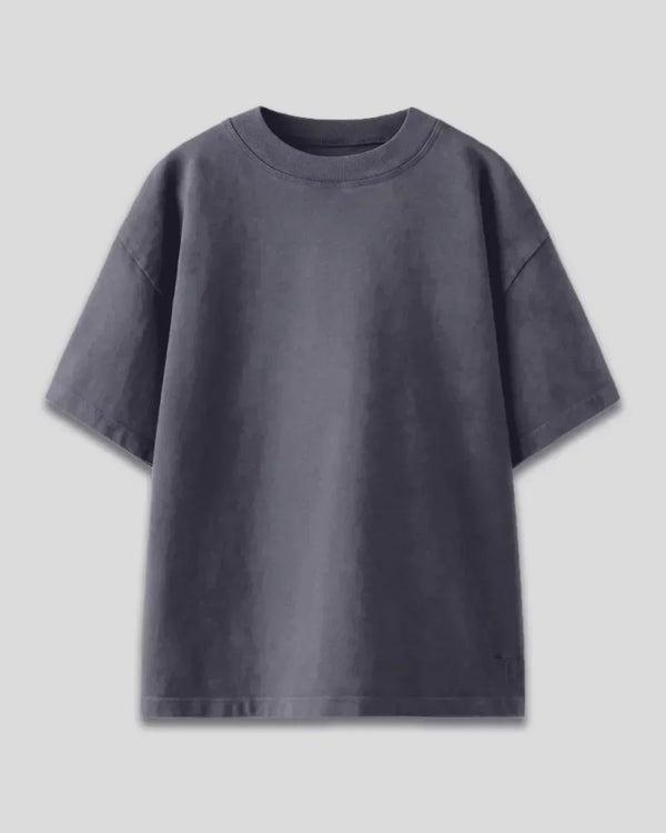 Dark Grey Plain Oversized T-Shirt for Women Online In India | Dky