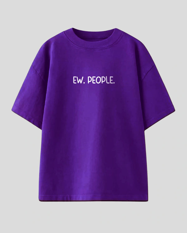Purple Ew People Oversized T-Shirt