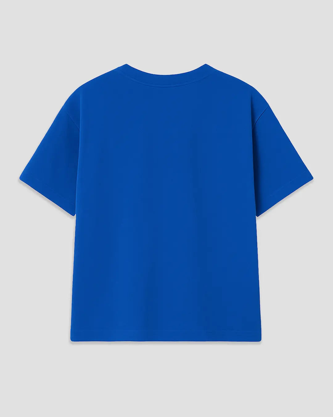 Good Days On My Mind RB Boxy T-Shirt – blue boxy tee, plain back view, shown in flat lay