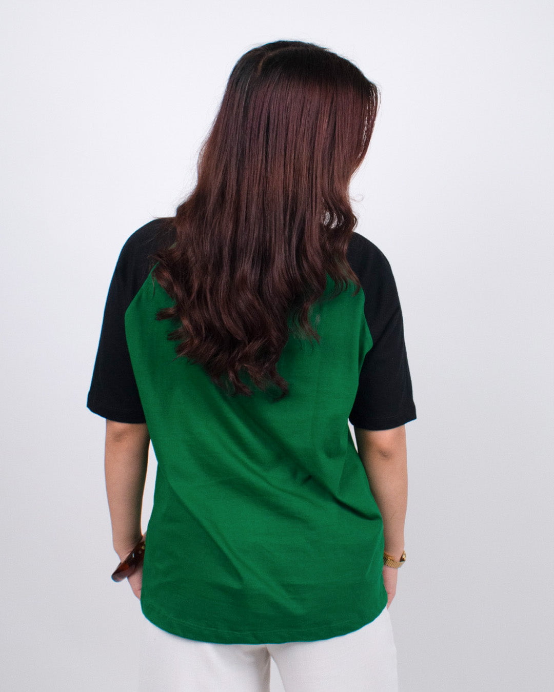 Green Raglan Plain Oversize T-Shirt