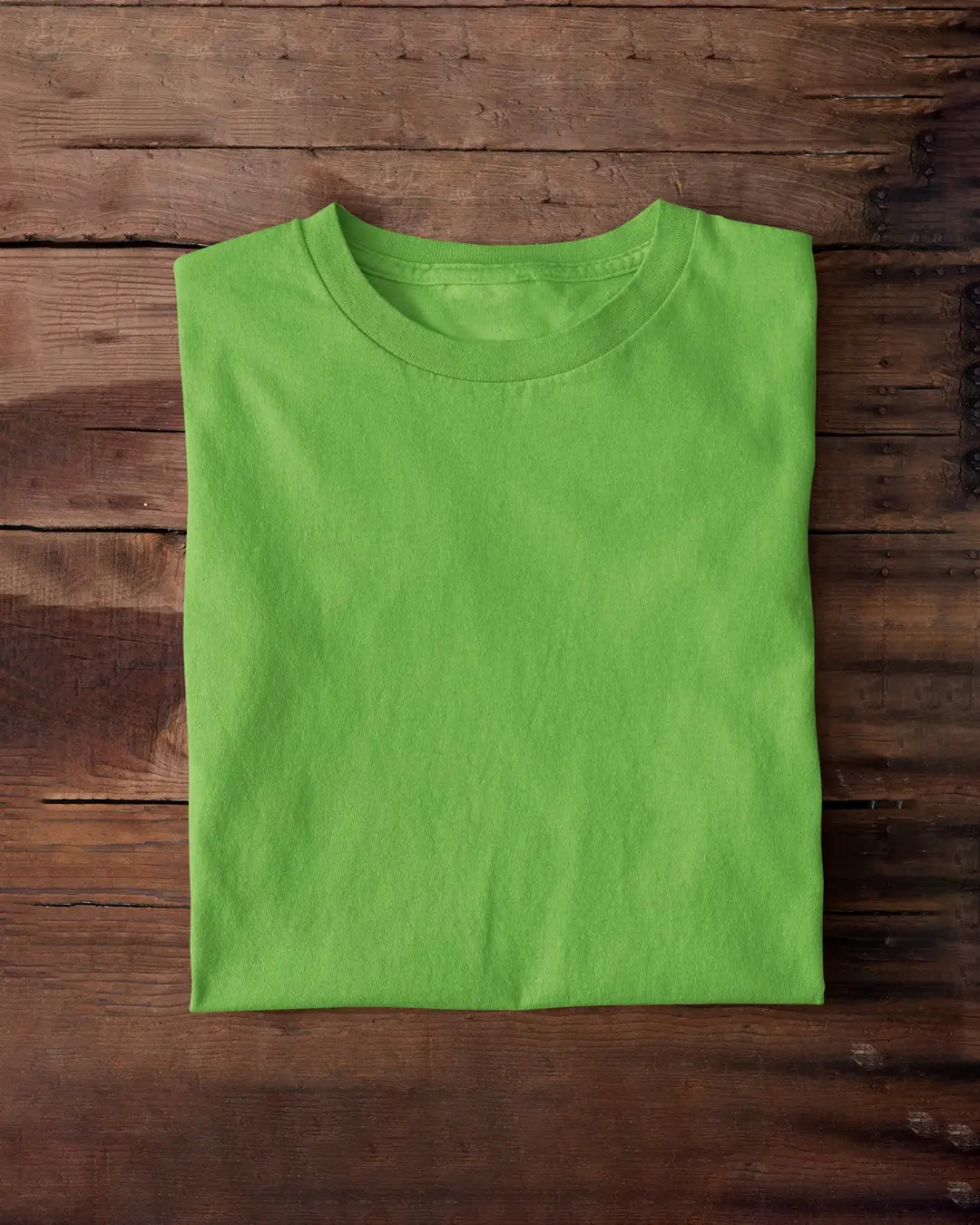 Matcha Plain Solid Cotton T-Shirt