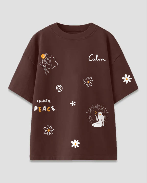 Brown Con Calma Oversized T-Shirt