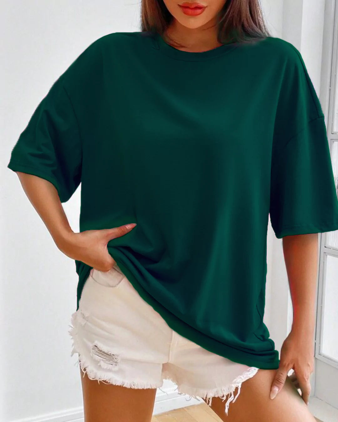 Jade Plain Oversized T-Shirt