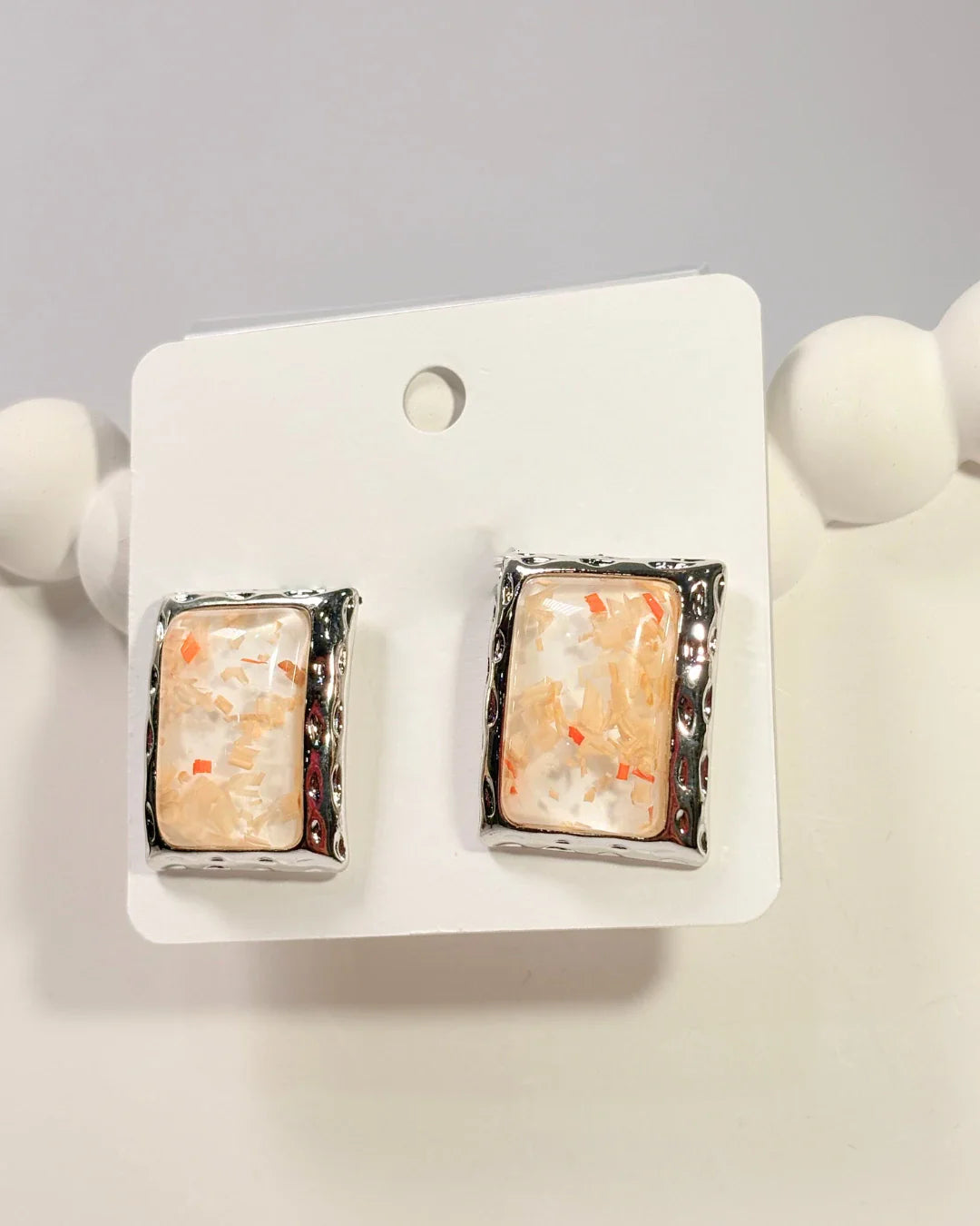 Peach Box Flakes Studs