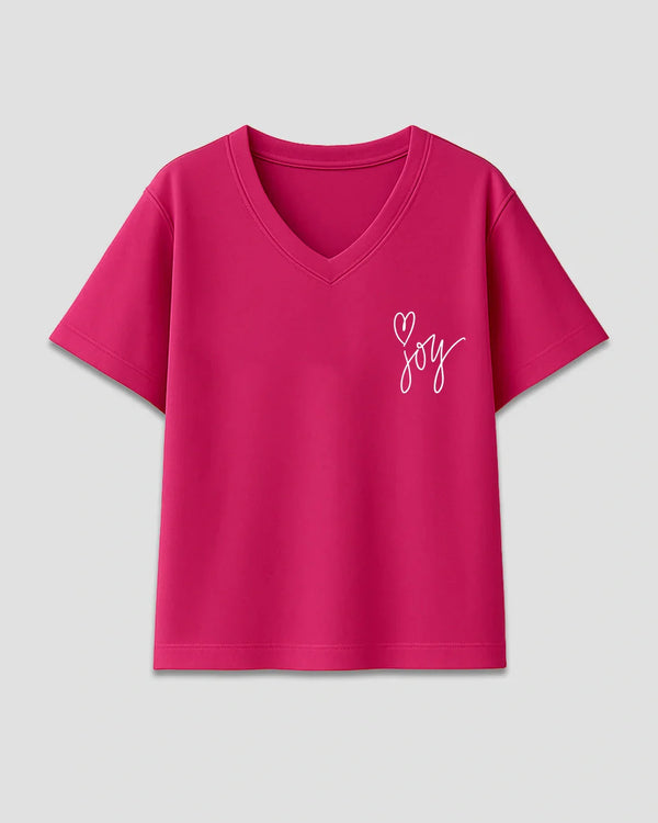 Joy V-Neck Oversize T-Shirt for Women Online In India | DKY