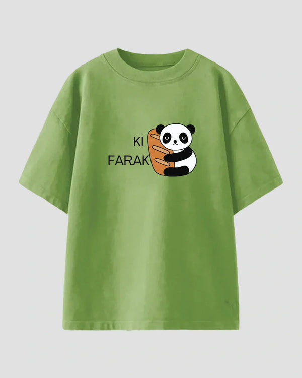 Ki Farak Panda Oversized T-Shirt for Women Online In India | Dky
