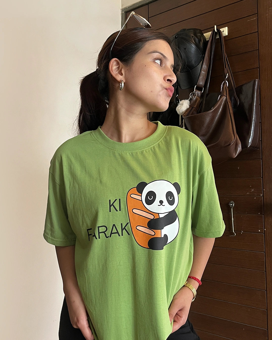 Ki Farak Panda Oversized T-Shirt
