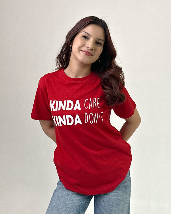 Kinda Care Kinda Dont T-Shirt for Women Online In India | Dky